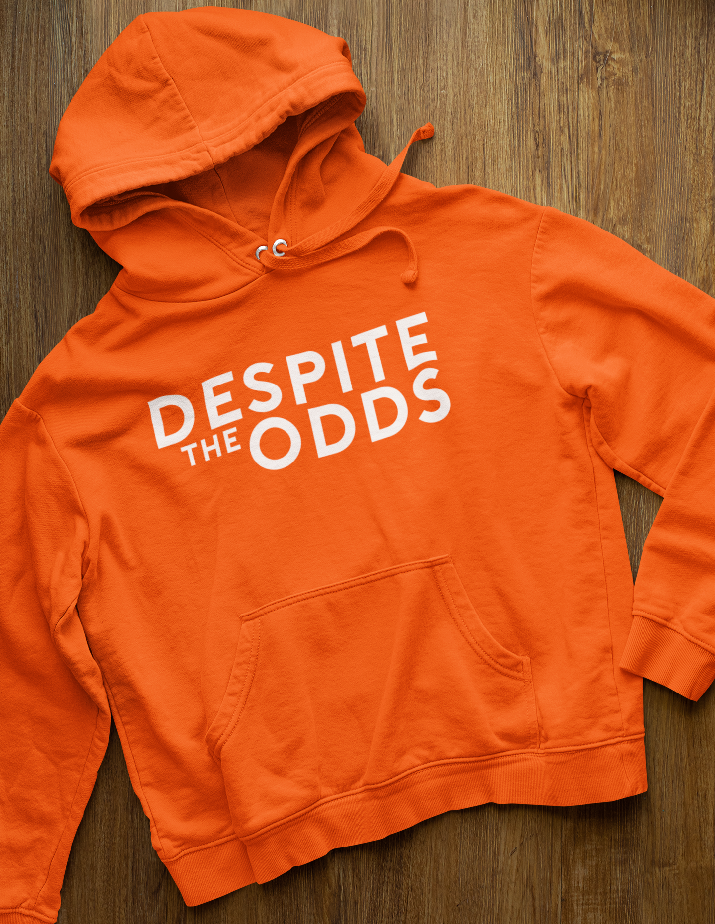 Orange Despite The Odds Pullover Hoodie